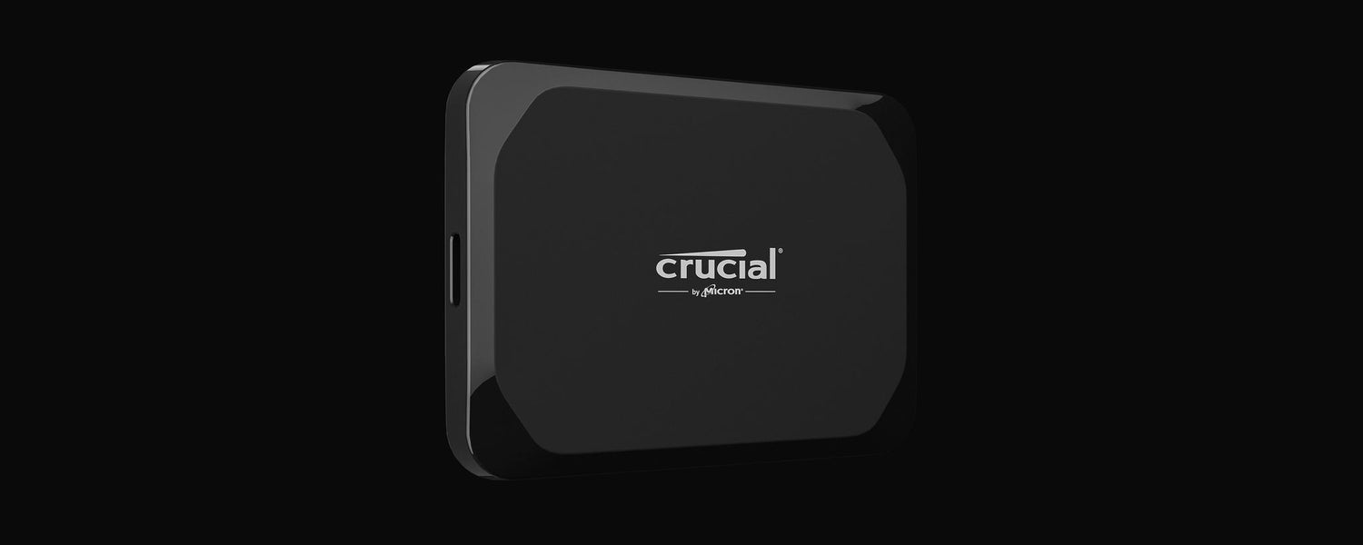 Crucial X9 portable SSD shadow angle