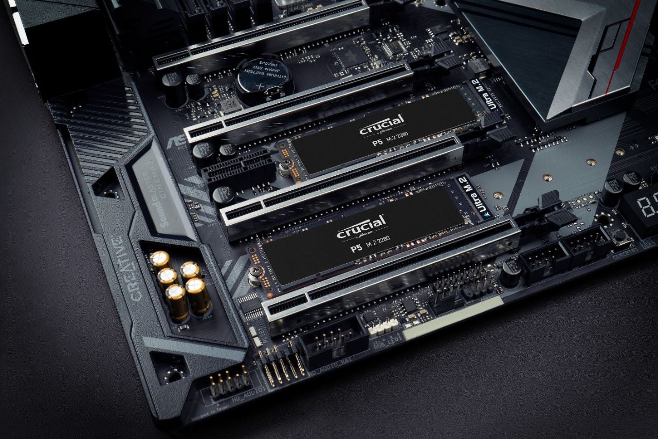 Crucial p5 ssd 2 installed motherboard