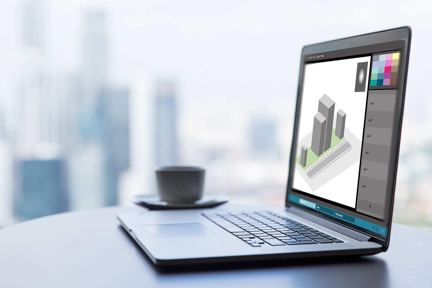 Laptop and design work